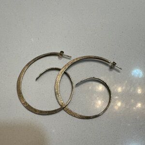 Elegant Silver Hoop Earrings Hand Crafted